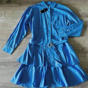 Ralph Lauren New w/tag Blue and white Cotton dress size 12 $185